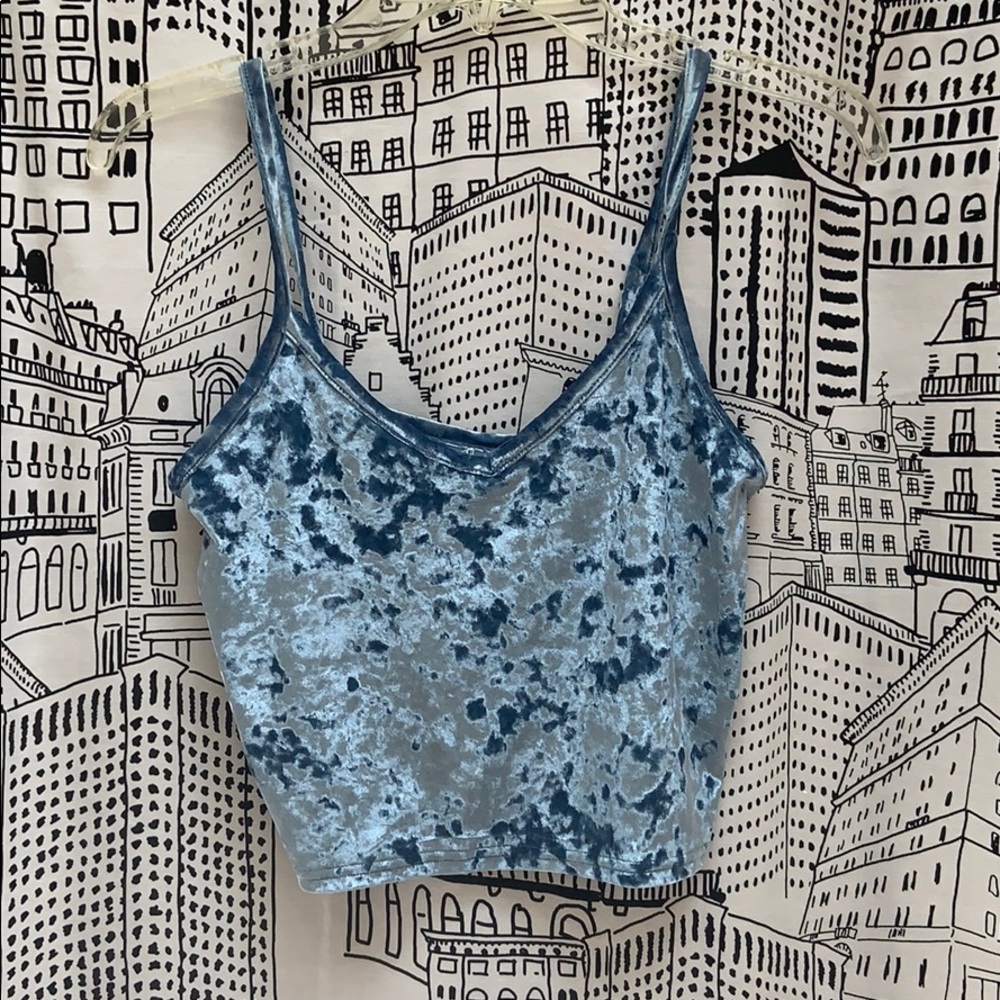 Urban outfitters velvet crop top